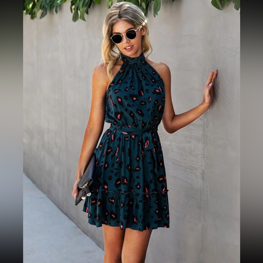 Leopard print multi colored SHEIN dress